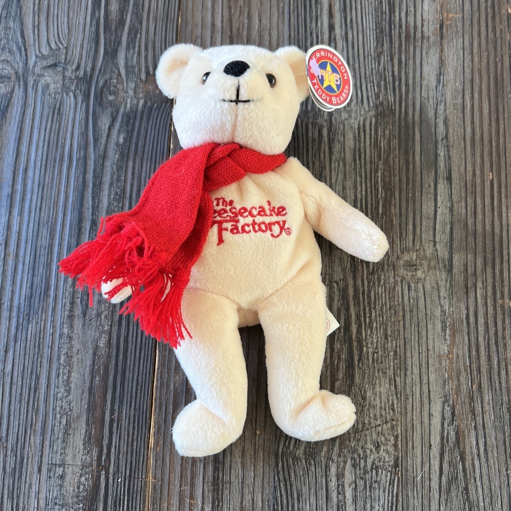 Herrington Teddy Bear Limited Edition Cheesecake Factory Yellow Beanie Baby 2002